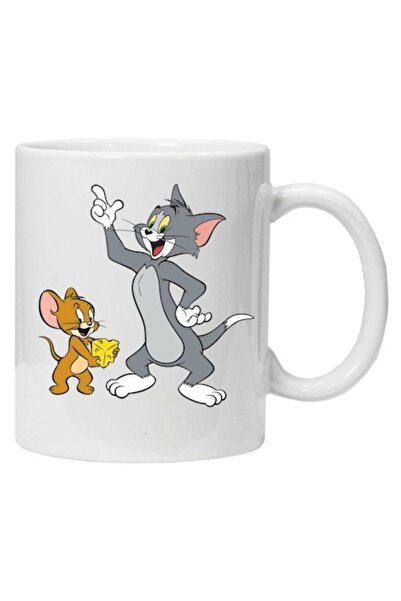 CRD PRINT Personalized Tom and Jerry Mug, 330 ml, White