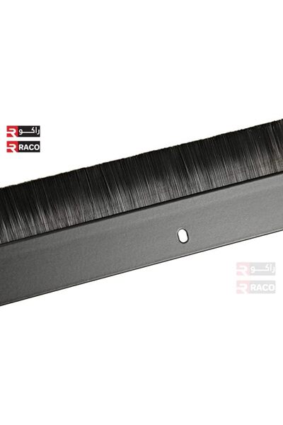 Raco Door Seal Bottom Brush, Aluminum Holder with Nylon Bristles, 1M Black