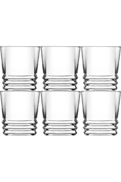 ABYZ Set of 6 Clear Glass Glasses with Embossed Pattern, 85ml Capacity, Ideal for Aperitifs