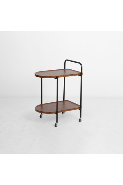 DEC13 A serving cart with a modern and distinctive design