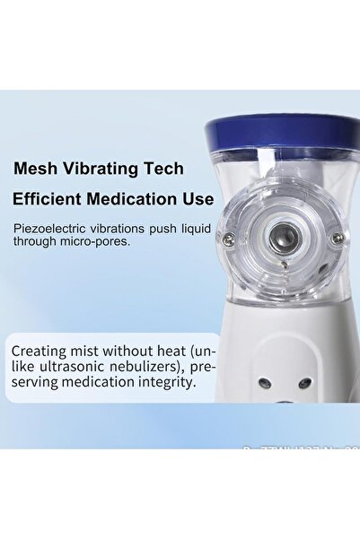 Biki Portable Mesh Nebulizer Machine, Mini Rechargeable Steam Inhaler for Adults and Kids 15ml