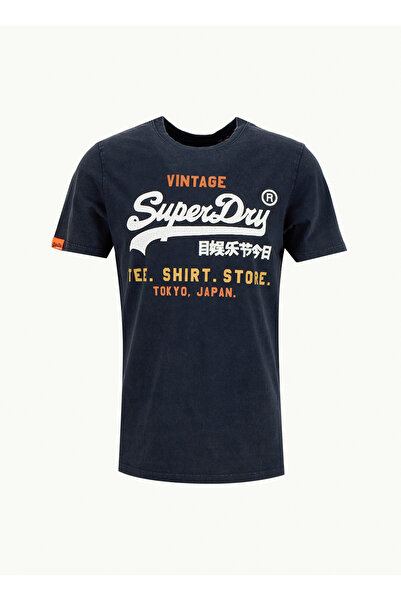 SUPERDRY Lacivert Erkek Regular Fit Baskılı T-Shirt VL CALI RELAXED TEE