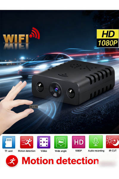 Electronic SPY 1080P Full HD Hidden WiFi Webcam Mini - Wireless Plug-In Motion Detection Night Vision