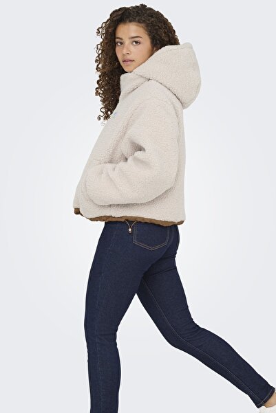 ONLY Women's / Girls' Beige Jacket Model Code: (15350542) Onlmarıa Rev Puffer Jacket Cc Otw