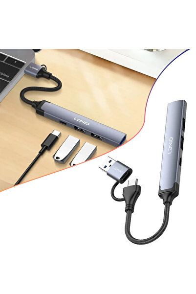 LDNIO 4-in-1 Type-C Port Hub (DS-64C)
