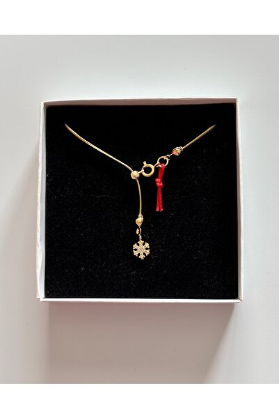 acc swen قلادة على شكل ندفة ثلج ذهبية اللون مع حجر كريم، قلادة من الفولاذ 316...