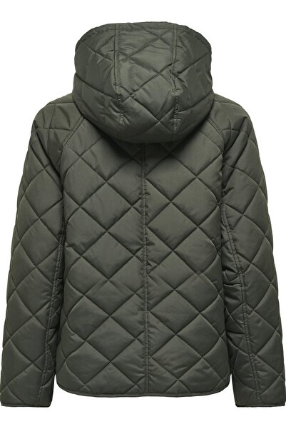 ONLY Women's / Girls' Khaki Coat Model Code: (15358867) Onlsıgga Life Quilted Jacket Bf Otw