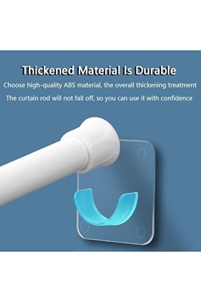 STOREMAX Banyo duş başlığı tutucusu, Premium Kalite 4 Adet Yapışkanlı Askı, Kolay Kurulum Duş Perde Braketi,