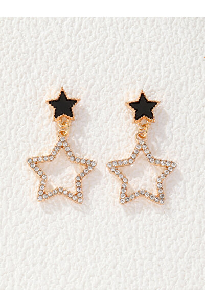 Take Two By Styli Star Drop Rhinestone Earrings