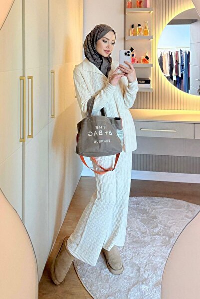 Hazamoda طقم تريكو مضفر من بيليندا إكرو