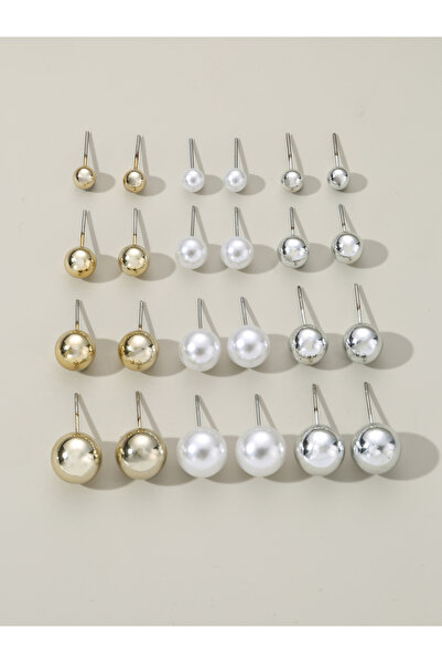 Take Two By Styli Set of 12 - Pearl Stud Earring