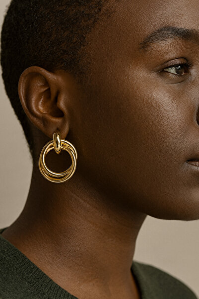 PaminBags Aksesuar Round Double Snap Lns003 Earrings
