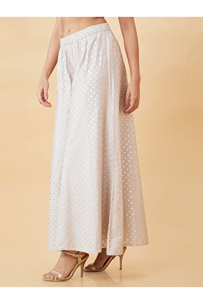 Globus By Styli Foil Print Wide Leg Palazzos