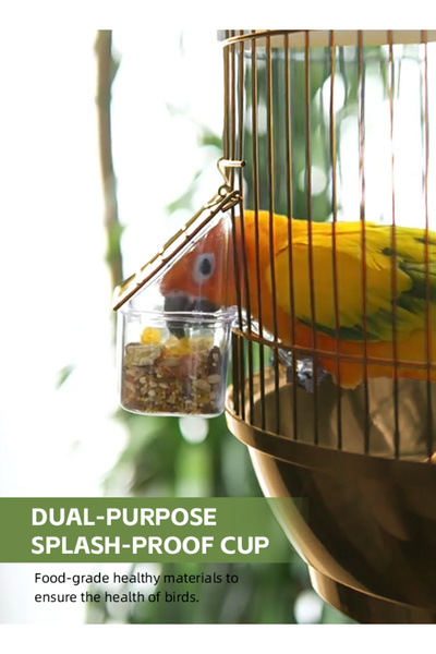 Ammar Space Round Bird Cage for Small Birds - Gold