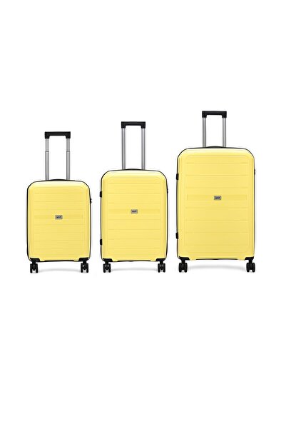 Vip Trekk Set of 3 Polypropylene Hard Sided 4-Wheeler Spinner Trolley Bag with Combination Lock