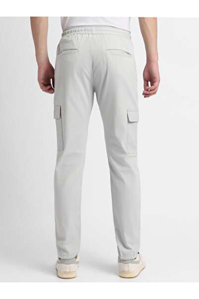 Dennis Lingo By Styli Men Grey Slim Fit Smart Cargo Pants