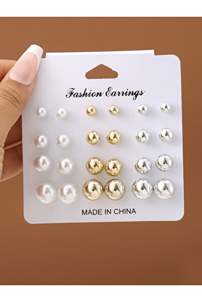 Take Two By Styli Set of 12 - Pearl Stud Earring