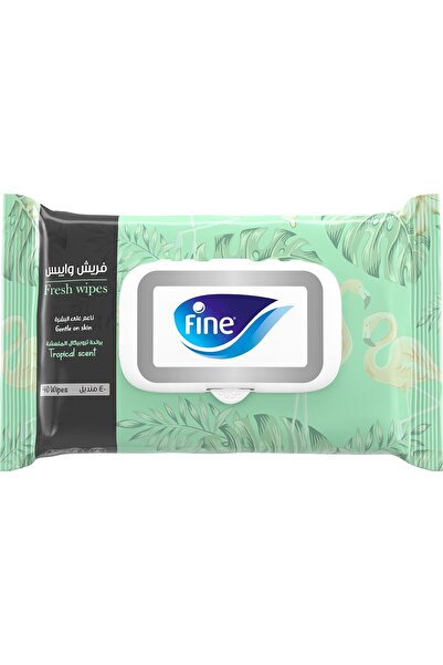 FINE مناديل فريش وابس 40 منديل، رائحة استوائية