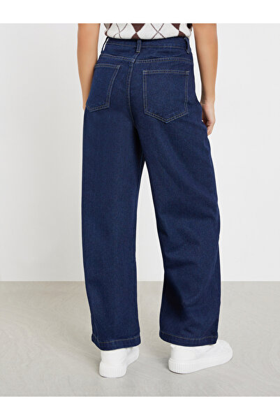 Styli Dark Wash Wide Leg Jeans