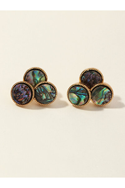 Take Two By Styli Colored Shell Stud Earrings
