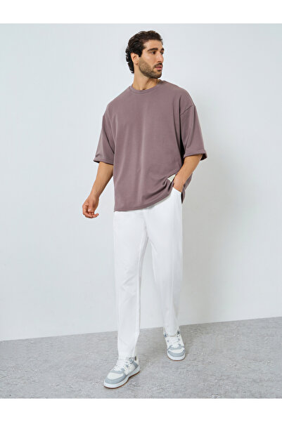 Take Two By Styli Men Solid Drawstring Waist Straight Leg Pants