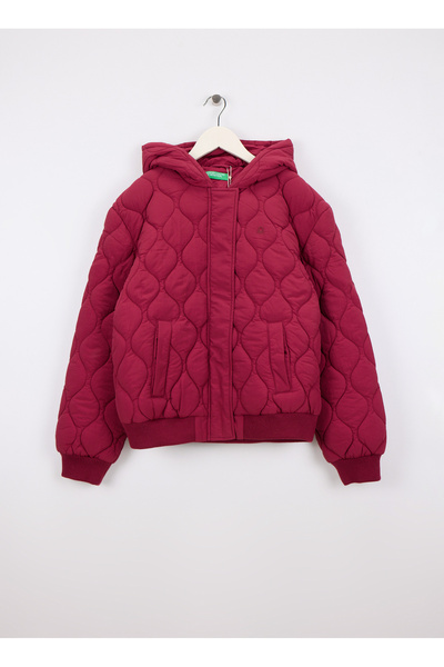 Benetton Bordo Kız Çocuk Ceket 2IGGCN06M