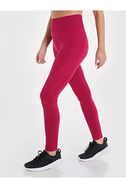 Wizard By Styli Women Red Solid Impact Seamless Leggings