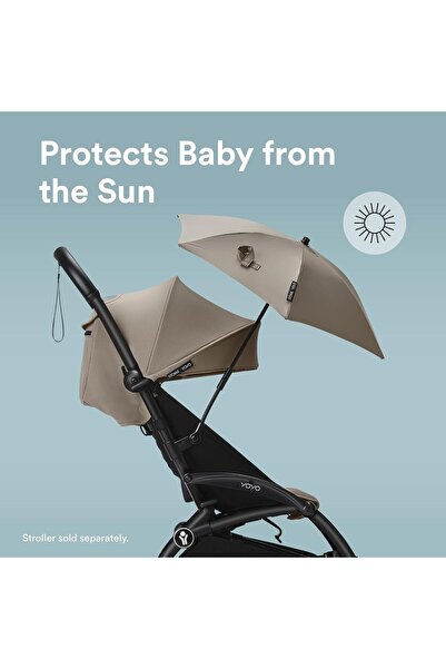 Stokke YOYO Parasol - Baby Stroller Umbrella with UPF 50+ Protection, Taupe