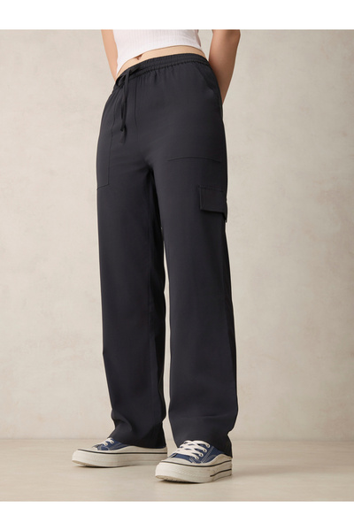 Outzidr By Styli Grey Stylized Cargo Pants