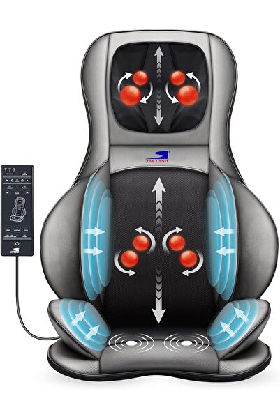 SKY LAND وسادة تدليك شياتسو ثلاثية الأبعاد EM-5228 مع الحرارة والعجن والتدحرج والضغط الهوائي