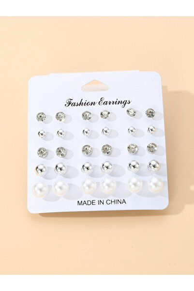 Take Two By Styli Set of 15 - Rhinestone Earrings