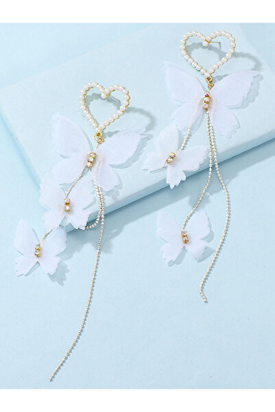 Take Two By Styli Butterfly Tassel Earrings