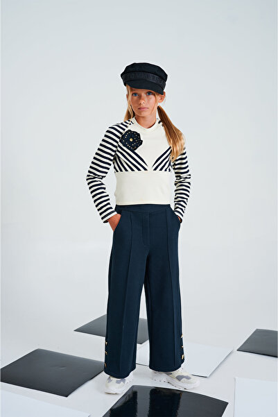Lia Lea Girls Dark Navy Trousers