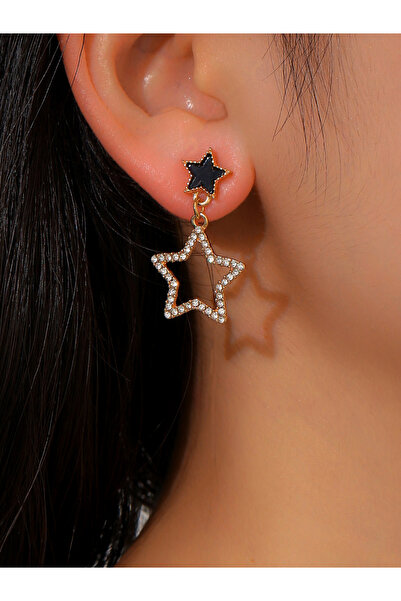 Take Two By Styli Star Drop Rhinestone Earrings