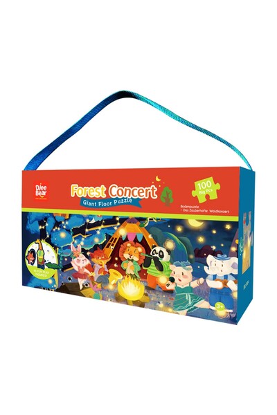 Hibobi Premium لعبة أحجية أرضية عملاقة لحفلات الغابة على طراز المتجر مع صندوق...