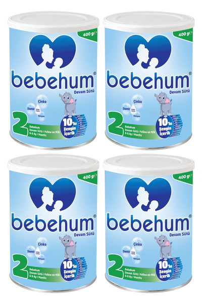 bebehum Teneke 2 Devam Sütü 400 gr 6-9 Ay x4 Adet