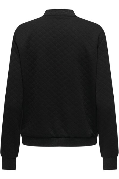 ONLY Women's / Girls' Black Sweatshirt Model Code: (15304710) Onljoyce L/S Shine Bomber Cs Swt