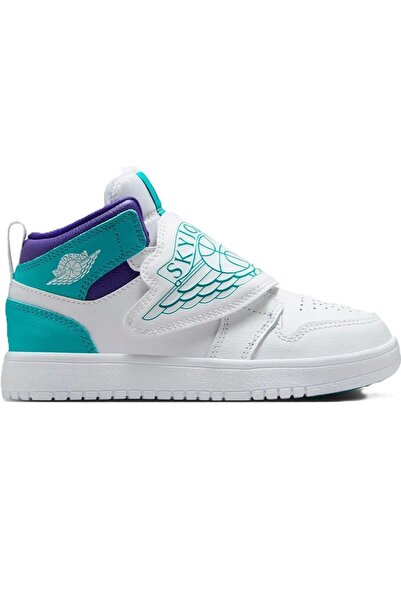 Nike Jordan Sky(Ps) Unisex Shoes Leather Genuine Leather High-Top Children's Sports Shoes White-Green