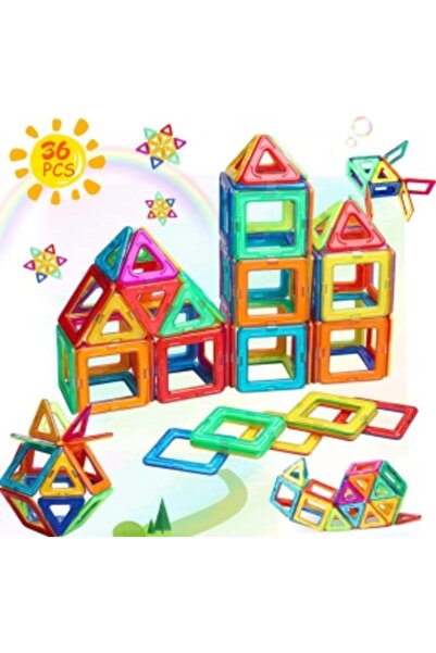 OEM Magnetic Tiles Construction Set, 36 pieces