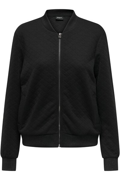 ONLY Women's / Girls' Black Sweatshirt Model Code: (15304710) Onljoyce L/S Shine Bomber Cs Swt