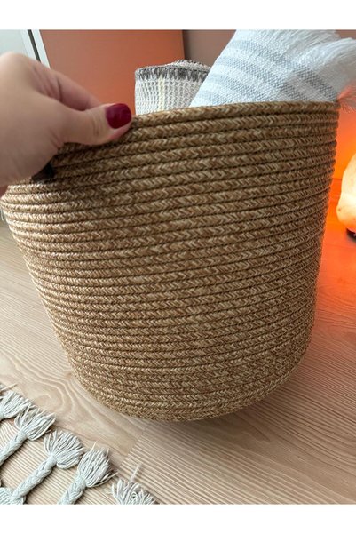 VELLORA HOME Multi-Purpose Organizer Wicker Basket, Cobalt Ilık, Organizer, Medium Size, 30X30