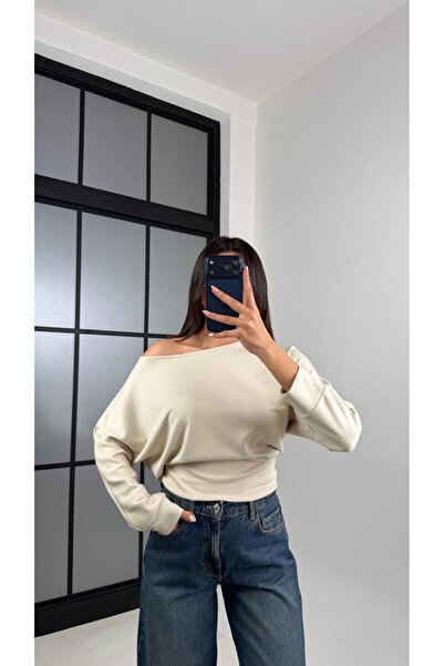 Gaus Stone Boat Neck Modal Fabric Blouse Gaus-00795