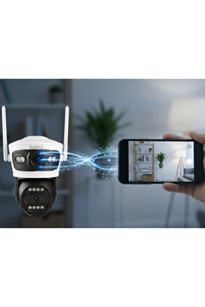 Innova Set of 2 x X-TRAK Dual Surveillance Cameras, 6MP, WiFi/Lan, live on phone + 2 Gift Cards