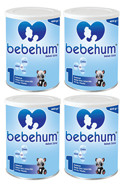 bebehum Teneke 1 Devam Sütü 400 gr 0-6 Ay x4 Adet