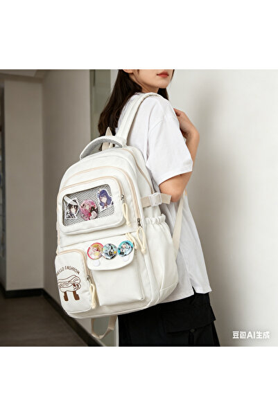 Generic Large-capacity junior high and senior high school backpack for men and women, transparent