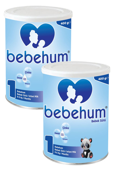 bebehum 1 Numara Teneke Bebek Sütü 0-6 Ay 400 gr x 2 Adet