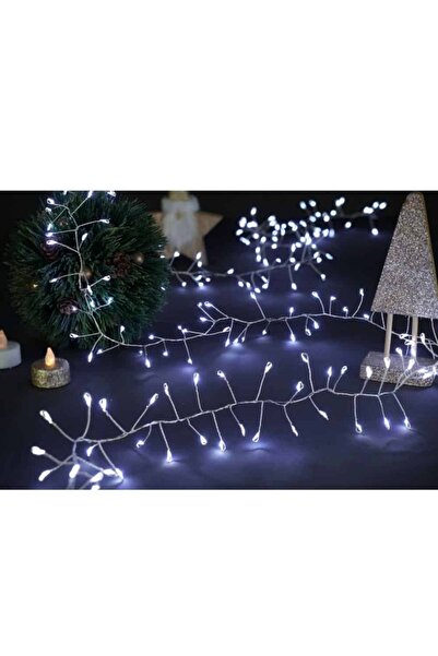 DacEnergy Christmas tree installation, 600 cold light LEDs, silver cable, 8 lighting functions...