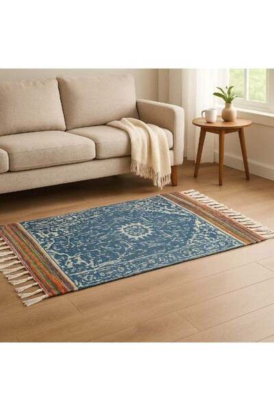 Generic Handmade Indian rug, 100% cotton – traditional design with modern touches