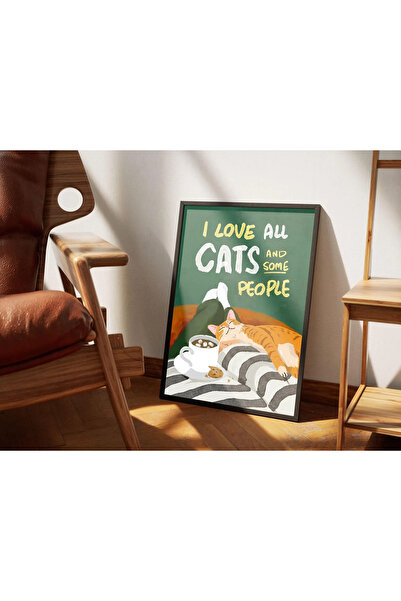 512 STORE Kedi Uyku Modu Estetik Duvar Dekor Çerçevesiz Kuşe Kağıt Poster Ev ...