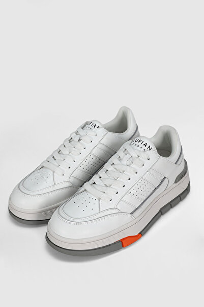 Lufian Edwın Men's Leather Sneaker Shoes White